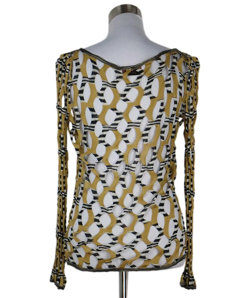 Missoni Yellow & Black Knit Sweater sz 4