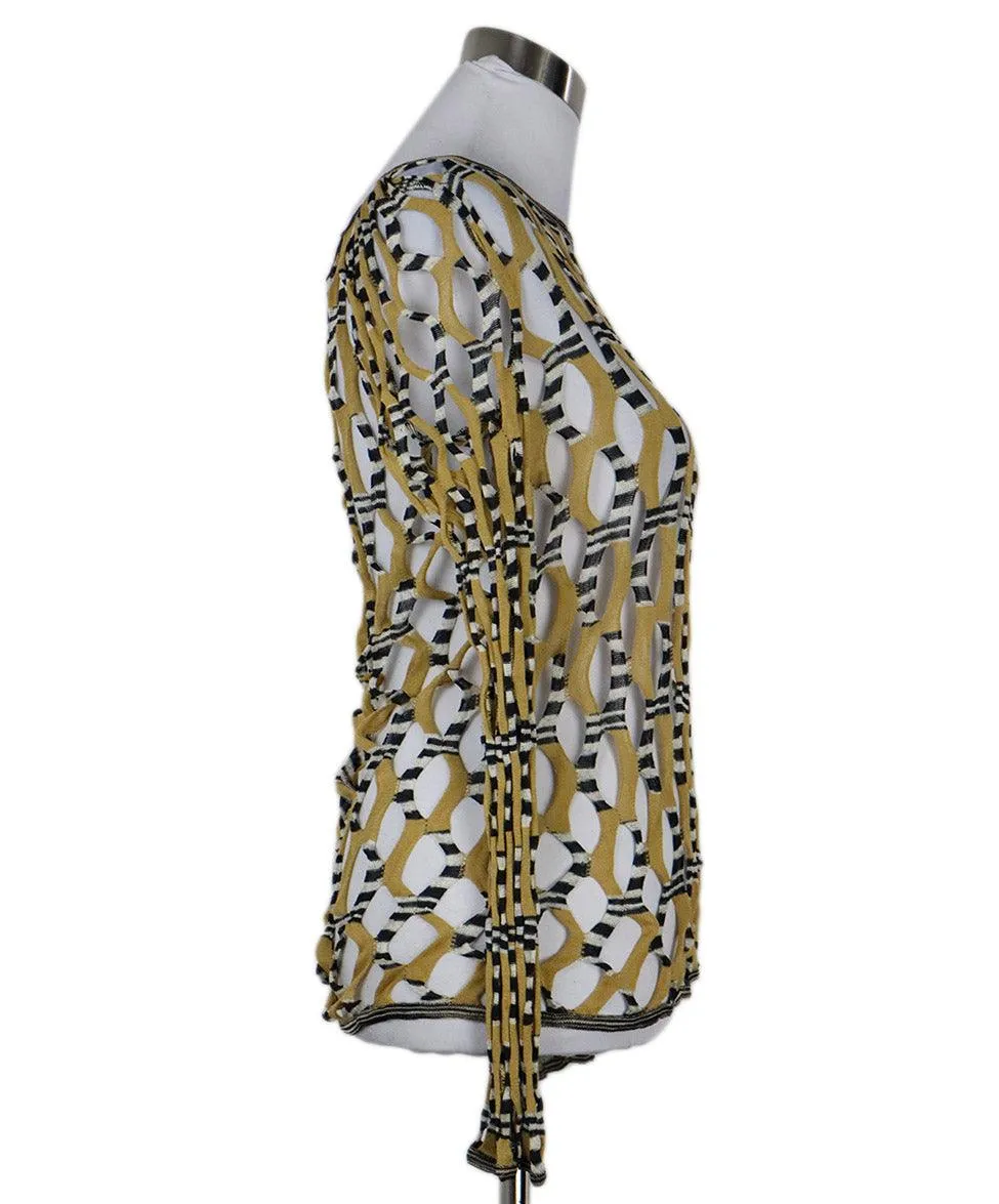 Missoni Yellow & Black Knit Sweater sz 4