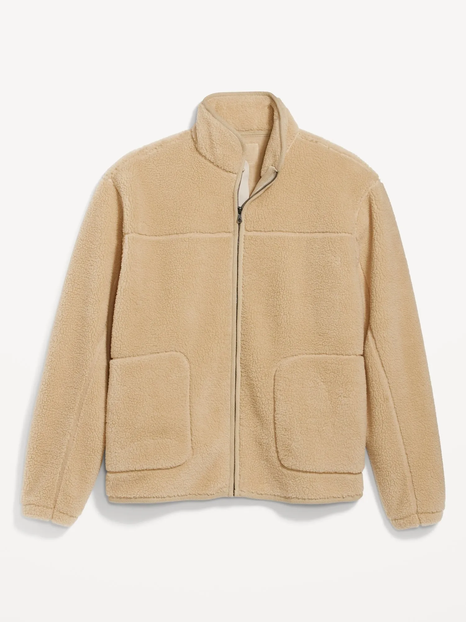 Mock-Neck Sherpa Full-Zip Jacket for Men Old-Navy
