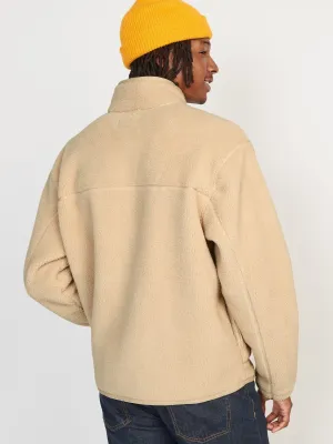 Mock-Neck Sherpa Full-Zip Jacket for Men Old-Navy