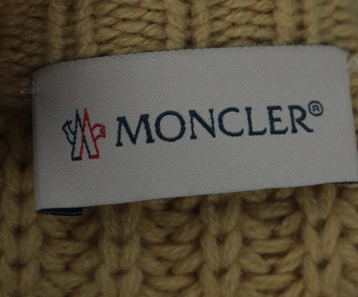 Moncler Yellow Sweater w/ Zipper Trim sz 4