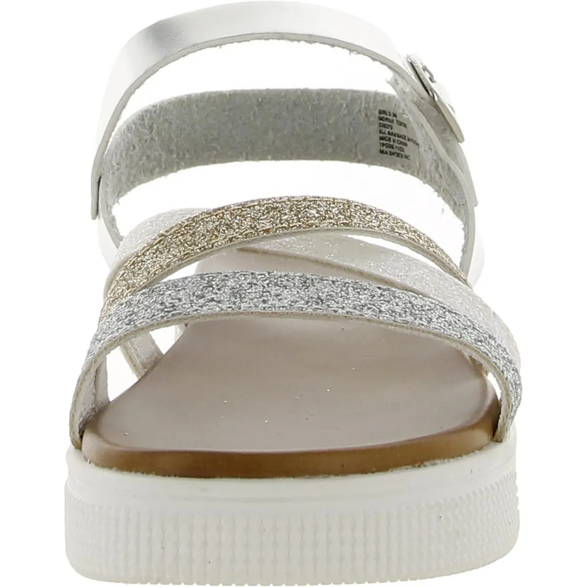 Moriah Girls Glitter Faux Leather Flatform Sandals