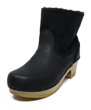 No.6 Black Shearling Booties sz 8