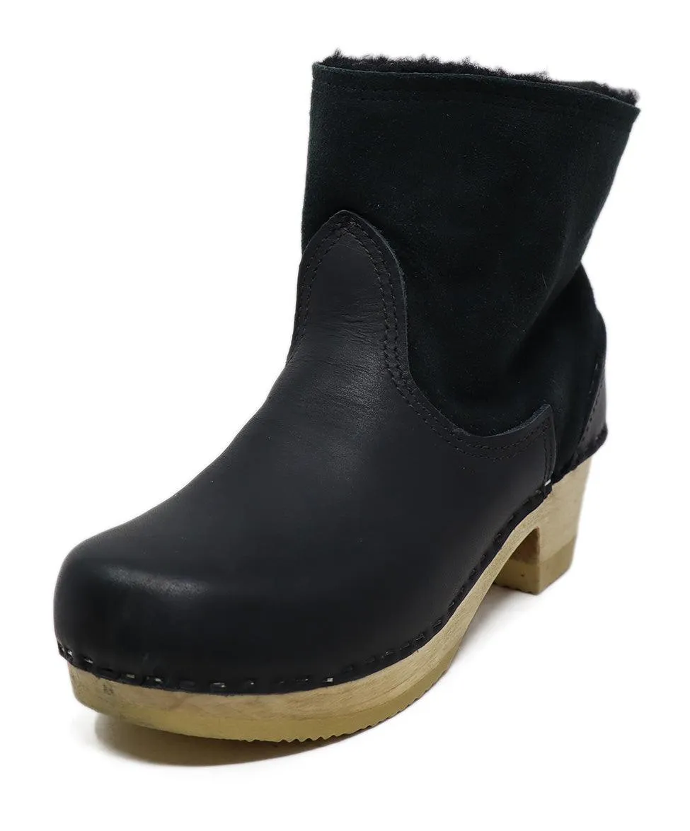 No.6 Black Shearling Booties sz 8