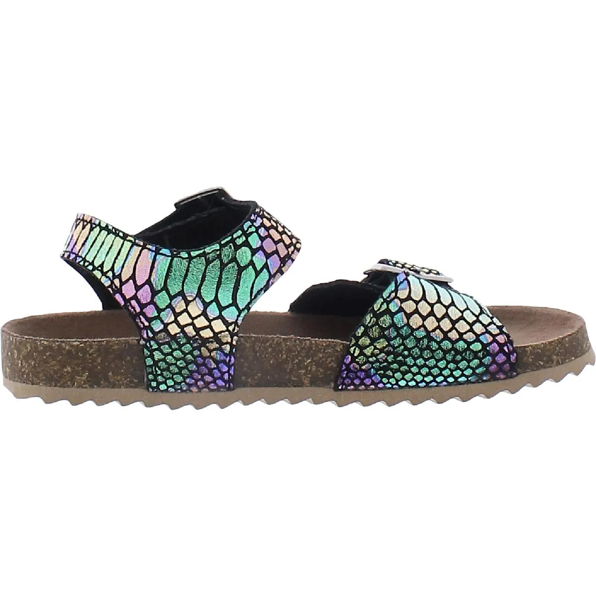 Nora Girls Metallic Cork Footbed Sandals