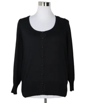 Oscar De La Renta Black Cashmere Sweater Set sz 8