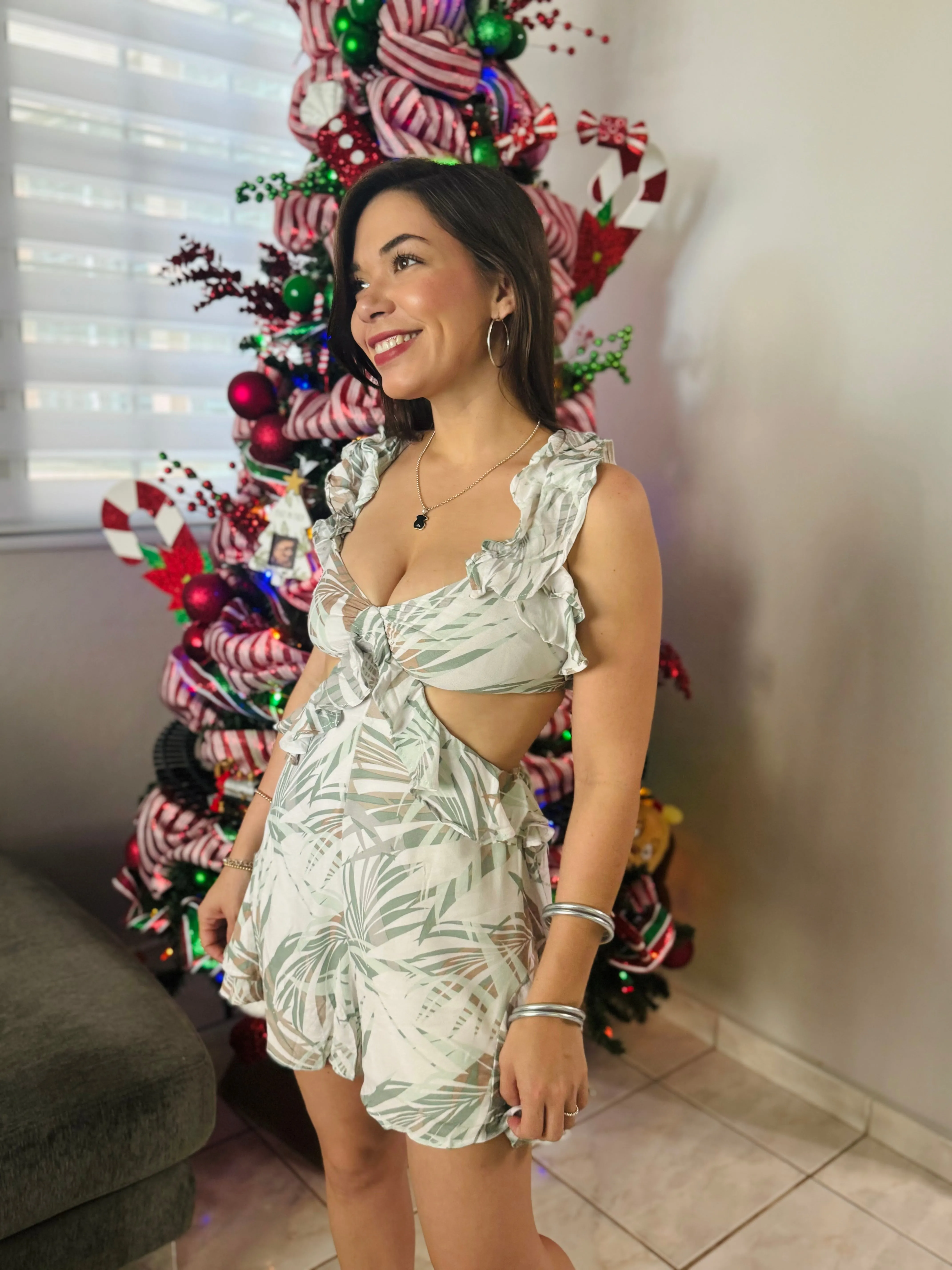 Palm Cut Out Romper