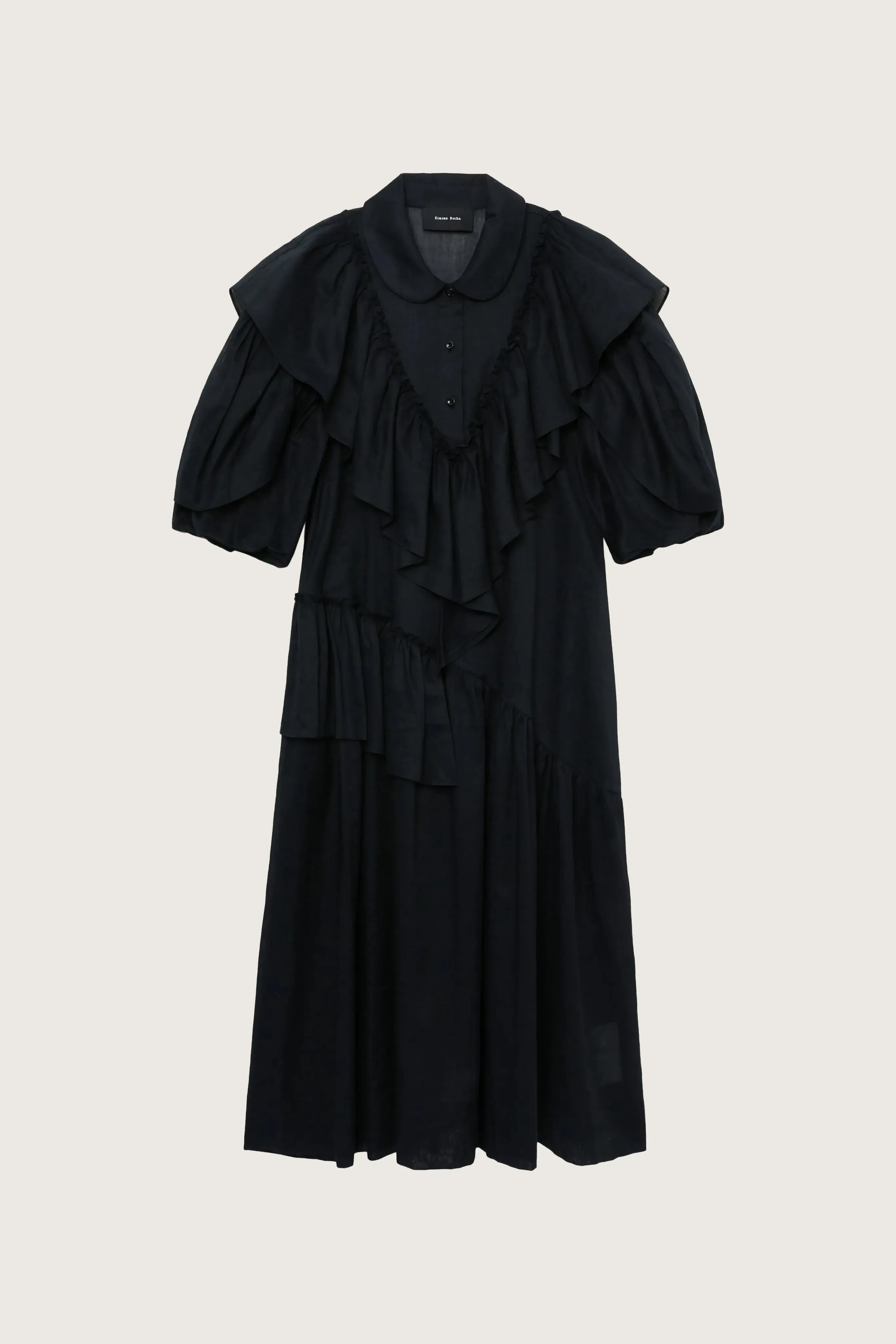 Petal Sleeve Ruffle Dress