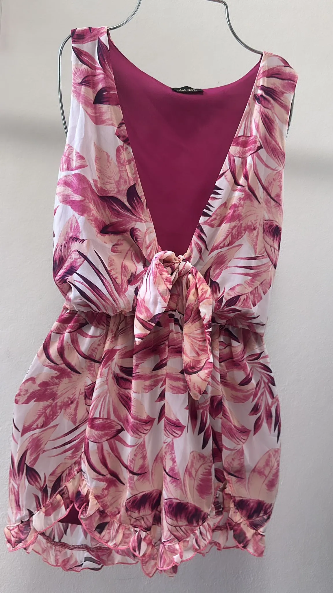 Pink Palm Romper