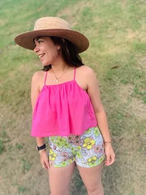 Pink Ruffle Tank