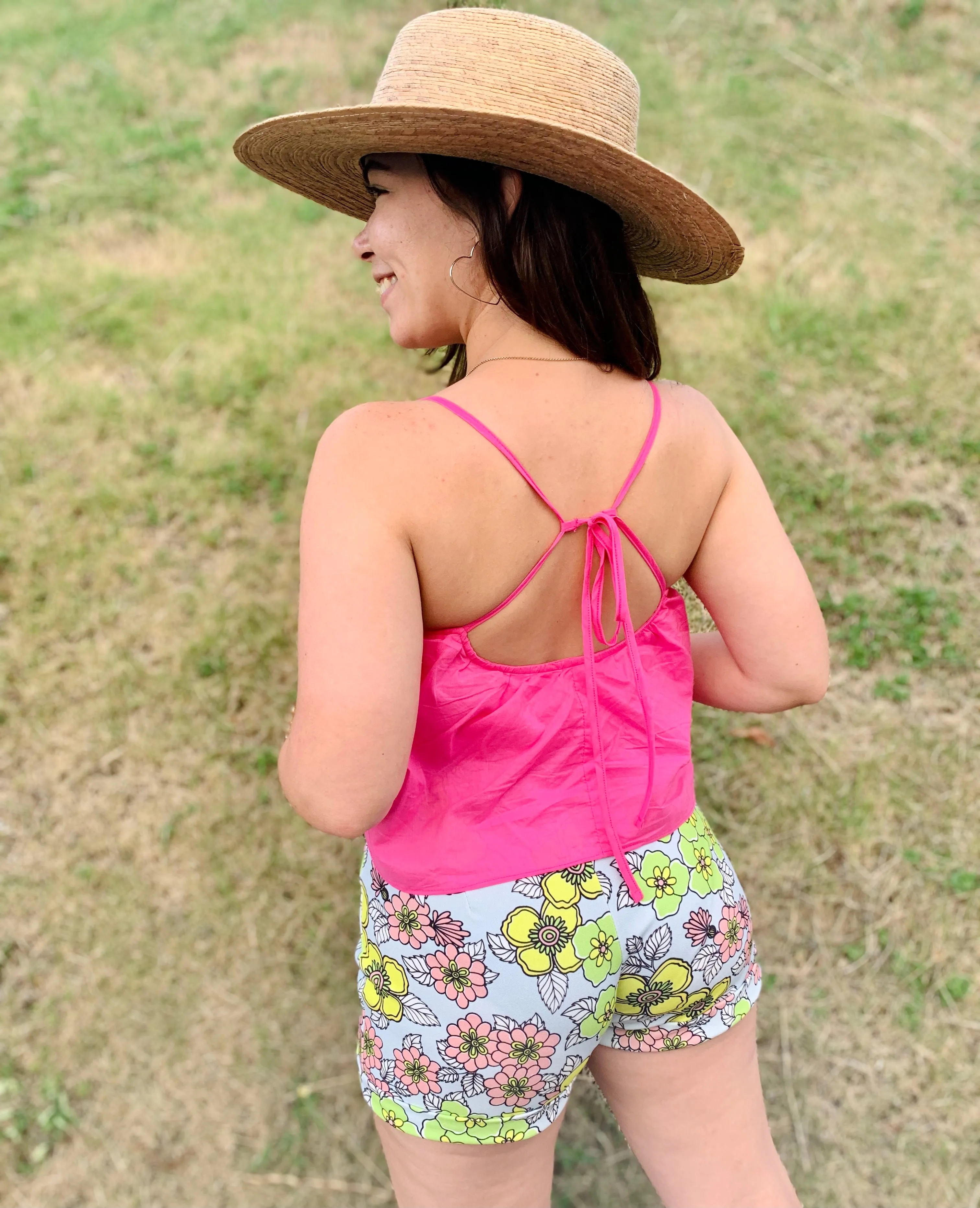 Pink Ruffle Tank