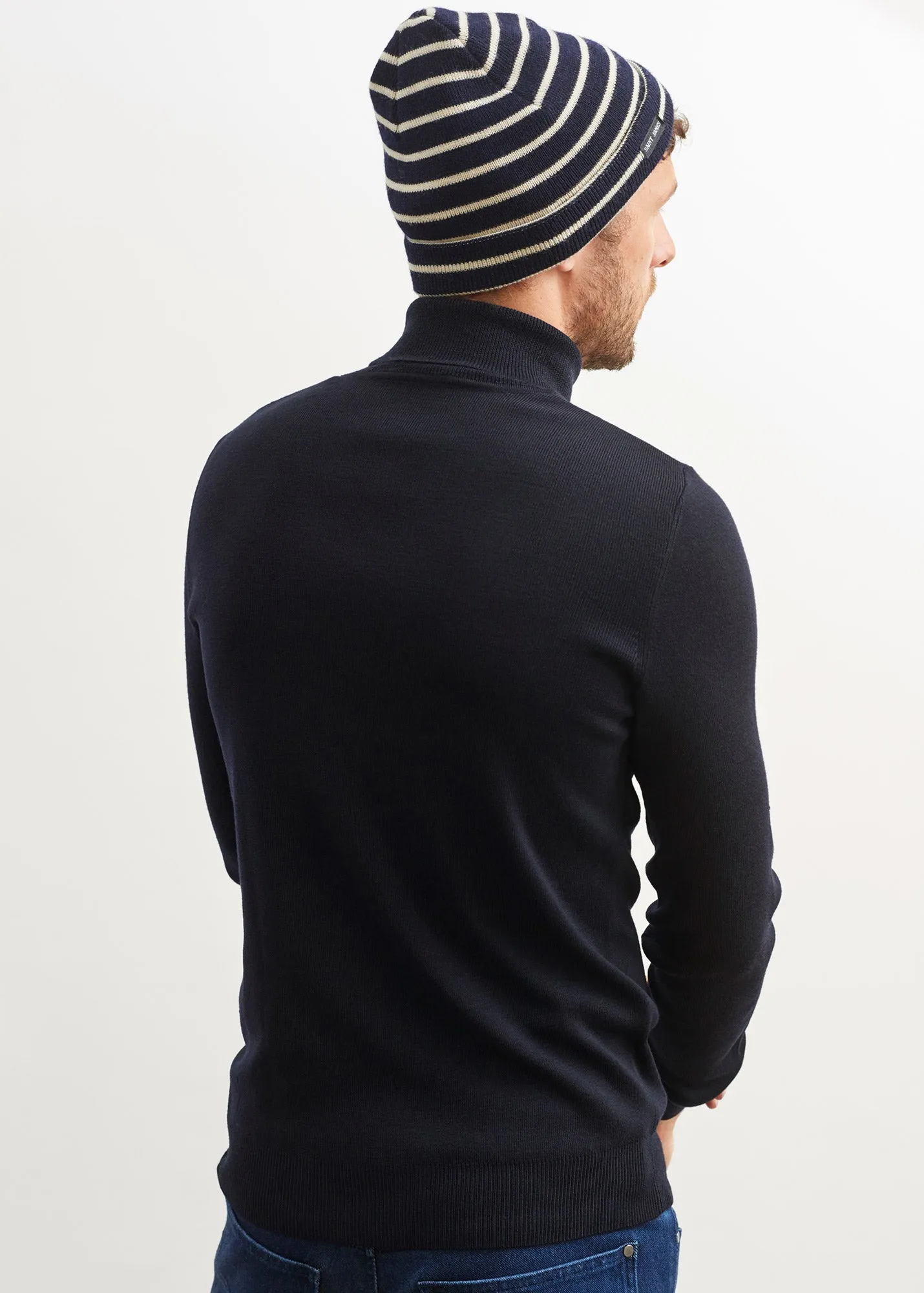 Pull col roul Lery - en laine douce (NAVY)
