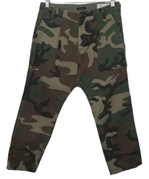 R13 Green Camouflage Print Pants sz 4