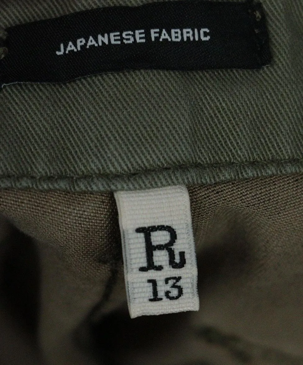 R13 Green Camouflage Print Pants sz 4