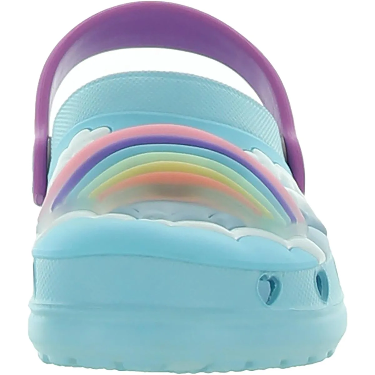 Radiant Rainbow Girls Slip On Ankle Strap Light-Up Shoes