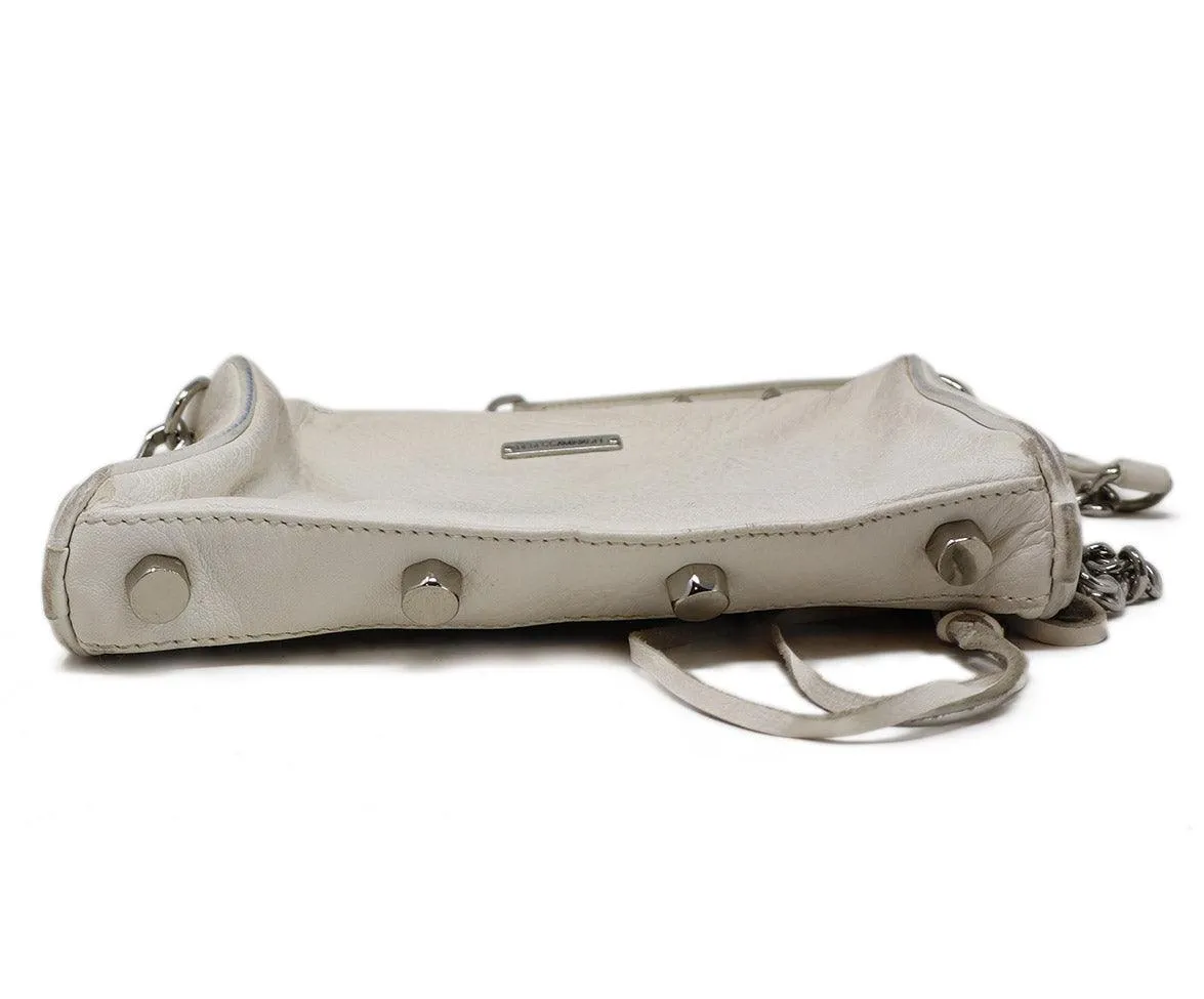 Rebecca Minkoff White Leather Fringe Crossbody