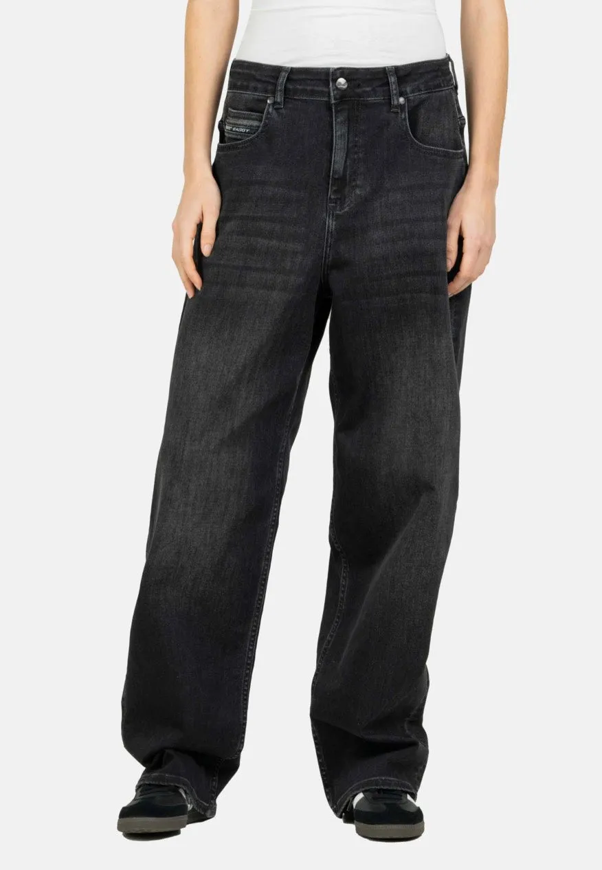 REELL - Women Chlo Baggy Black Faded - Jeans