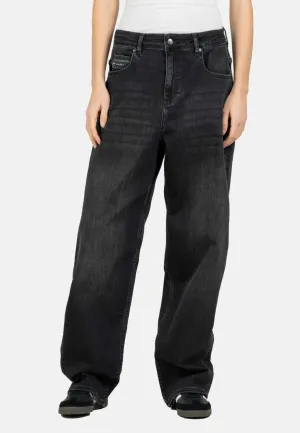 REELL - Women Chlo Baggy Black Faded - Jeans