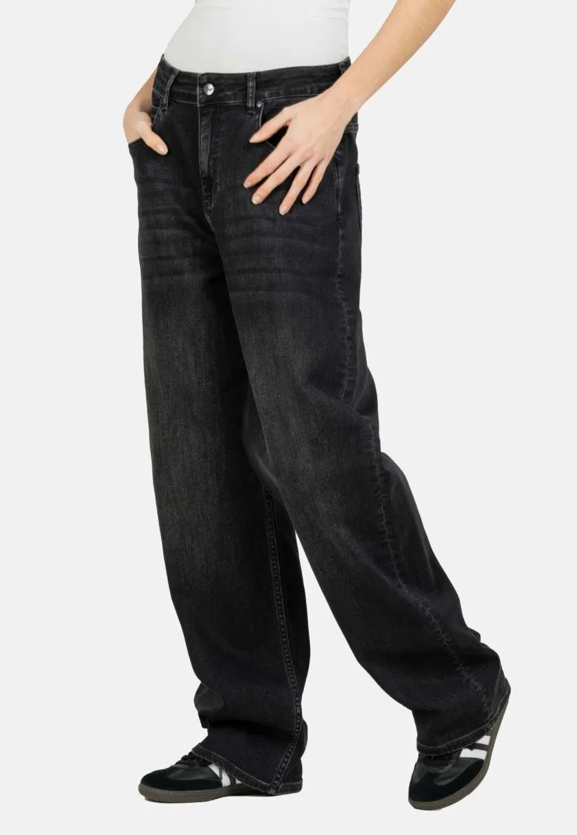 REELL - Women Chlo Baggy Black Faded - Jeans