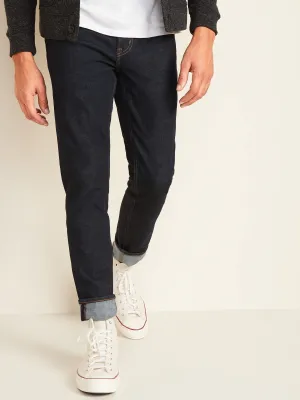 Relaxed Slim Taper Built-In Flex Dark-Wash Jeans