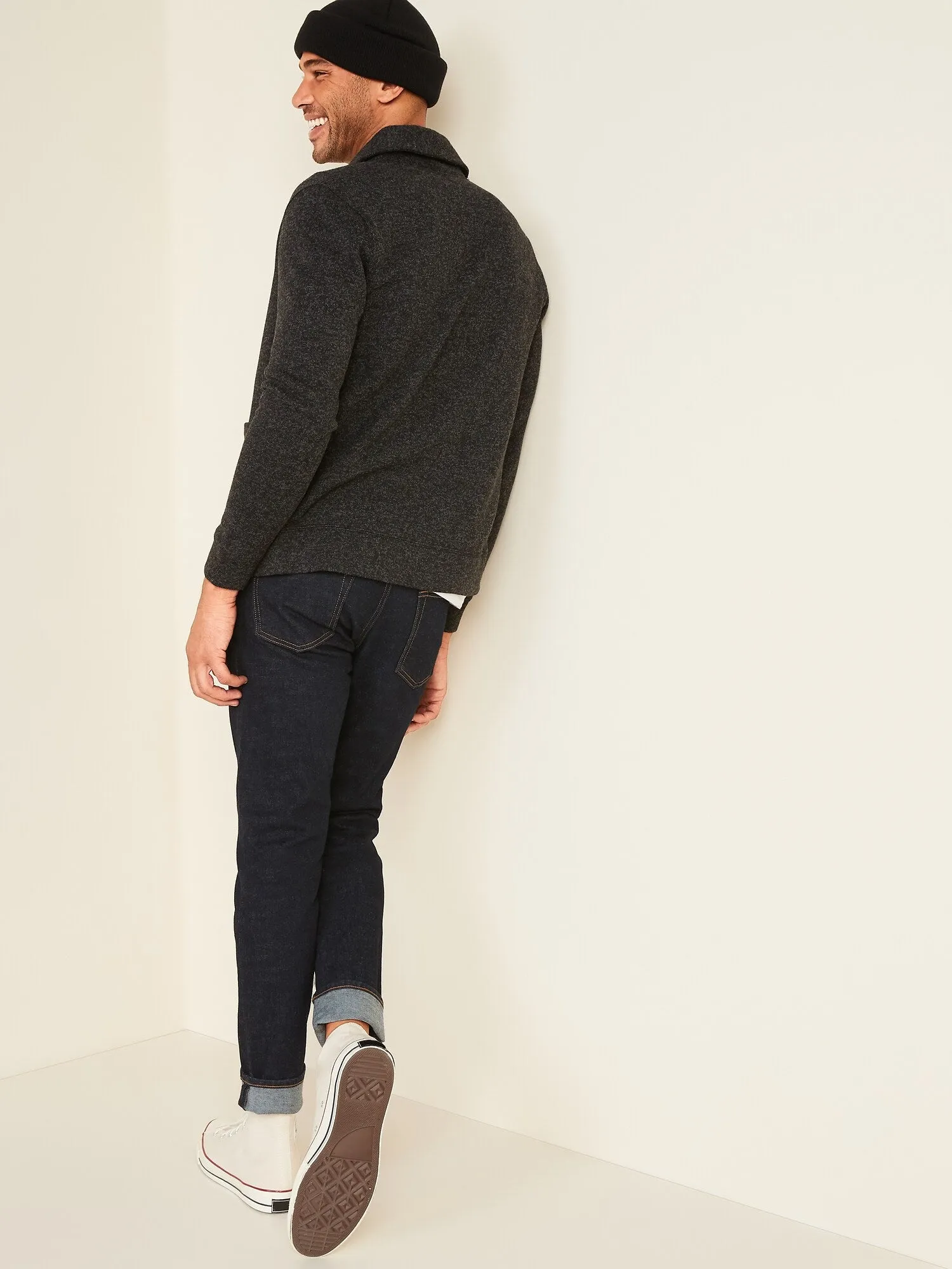 Relaxed Slim Taper Built-In Flex Dark-Wash Jeans