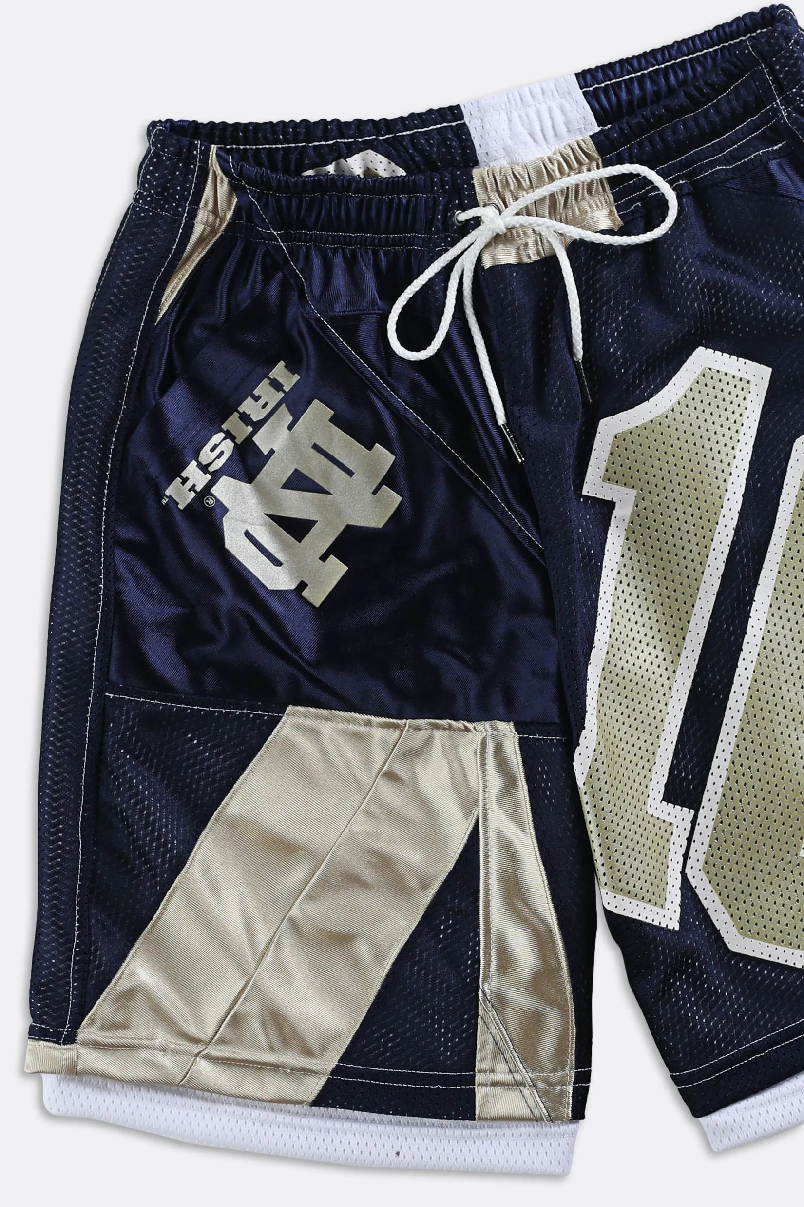 Rework Unisex Notre Dame NFL Jersey Shorts - Women-S, Men-XS Frankie
