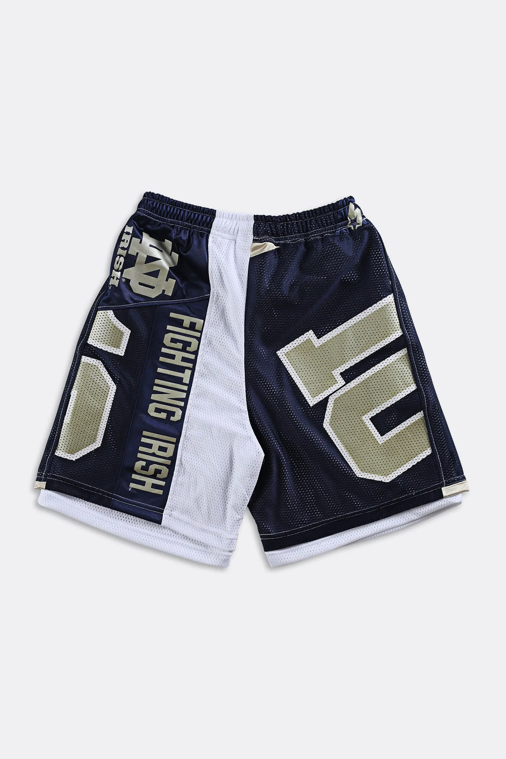 Rework Unisex Notre Dame NFL Jersey Shorts - Women-S, Men-XS Frankie
