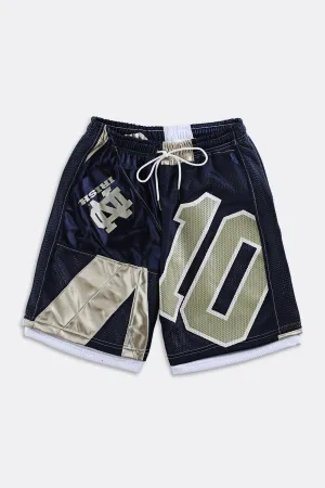 Rework Unisex Notre Dame NFL Jersey Shorts - Women-S, Men-XS Frankie
