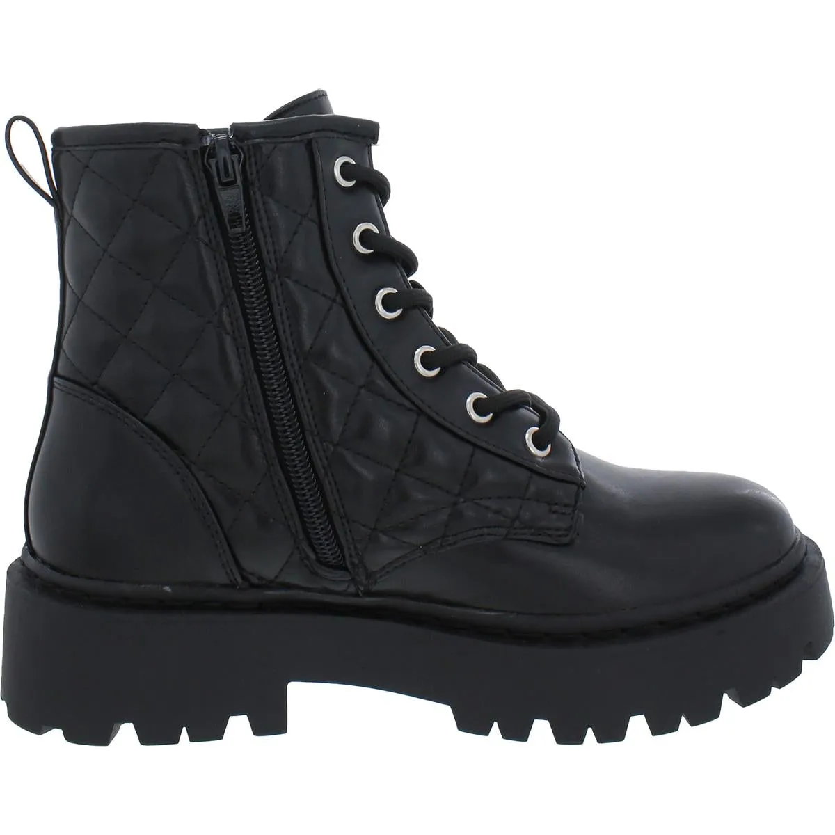 Rockk Girls Faux Leather Combat & Lace-up Boots