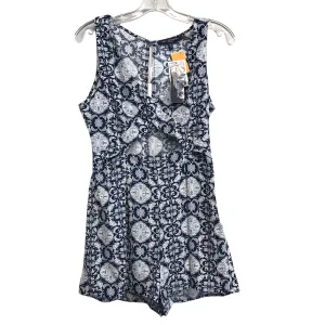 Romper By One Clothing In Blue & White, Size:M