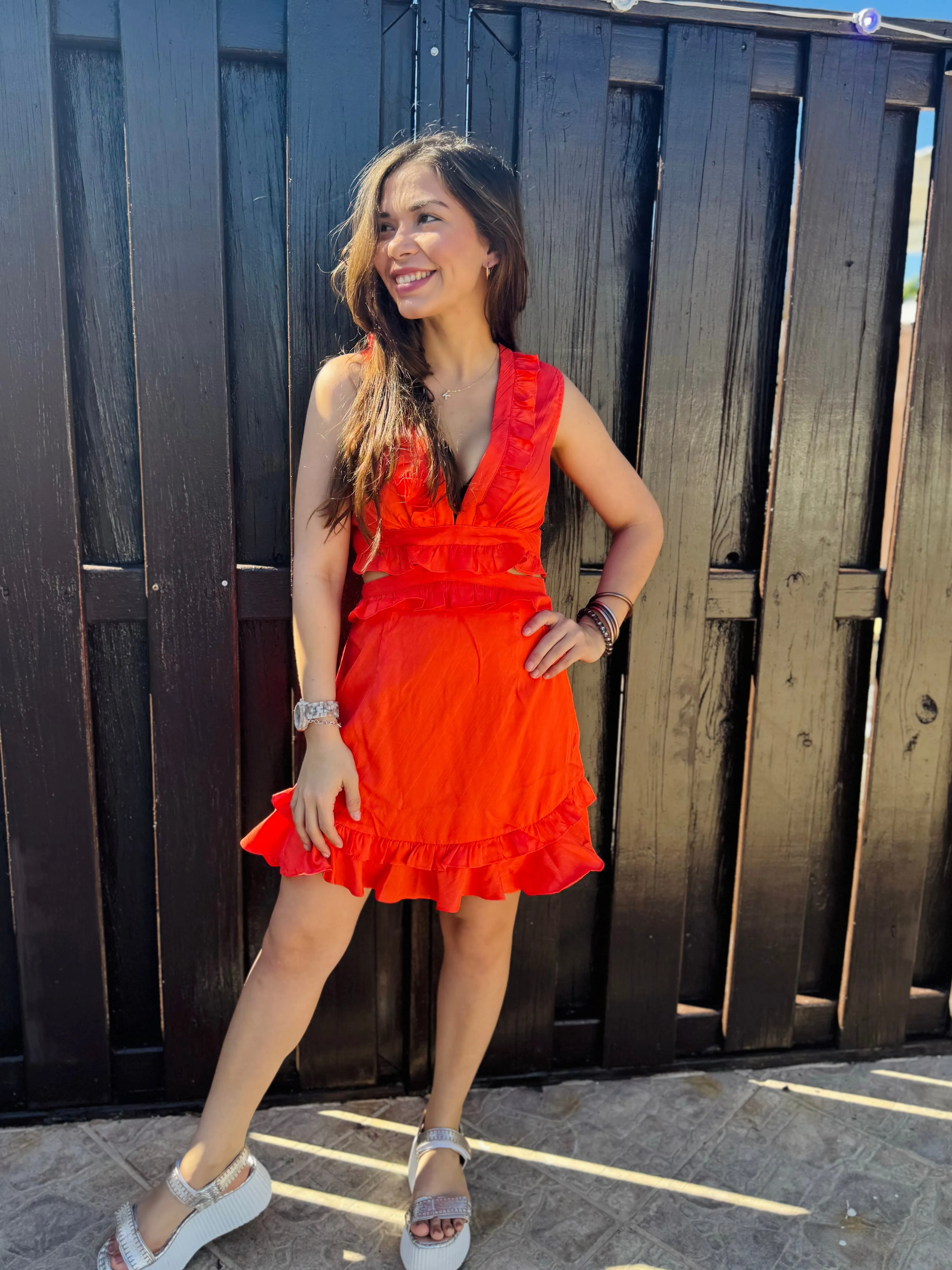 Ruffle Mini Dress