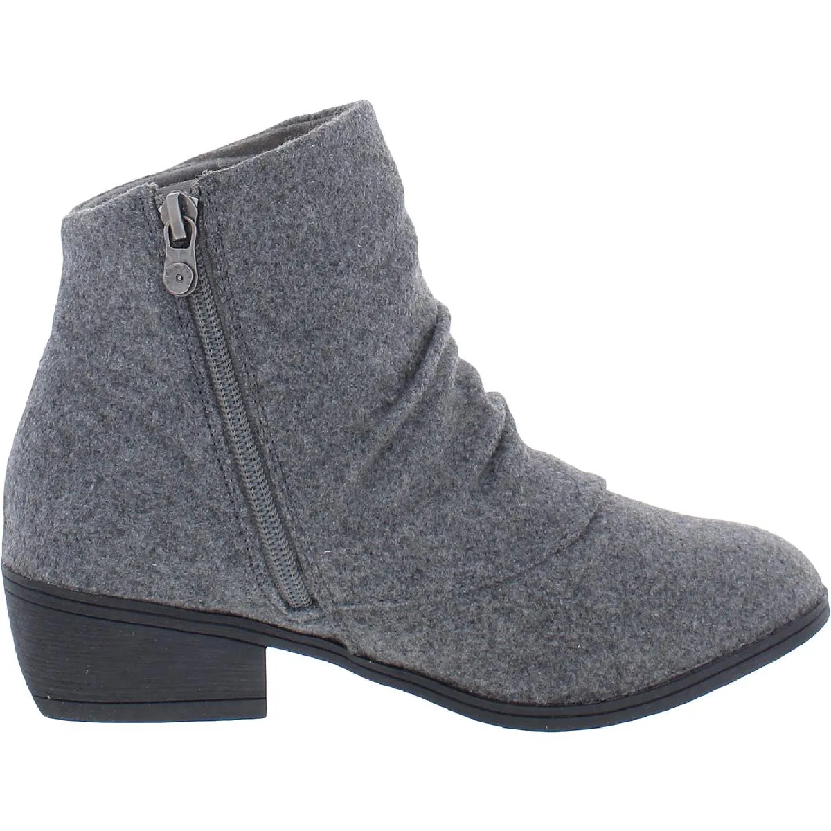 Samara Girls Faux Suede Block Heel Ankle Boots