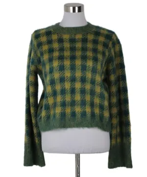 Sea Green Houndstooth Mohair Sweater sz 2
