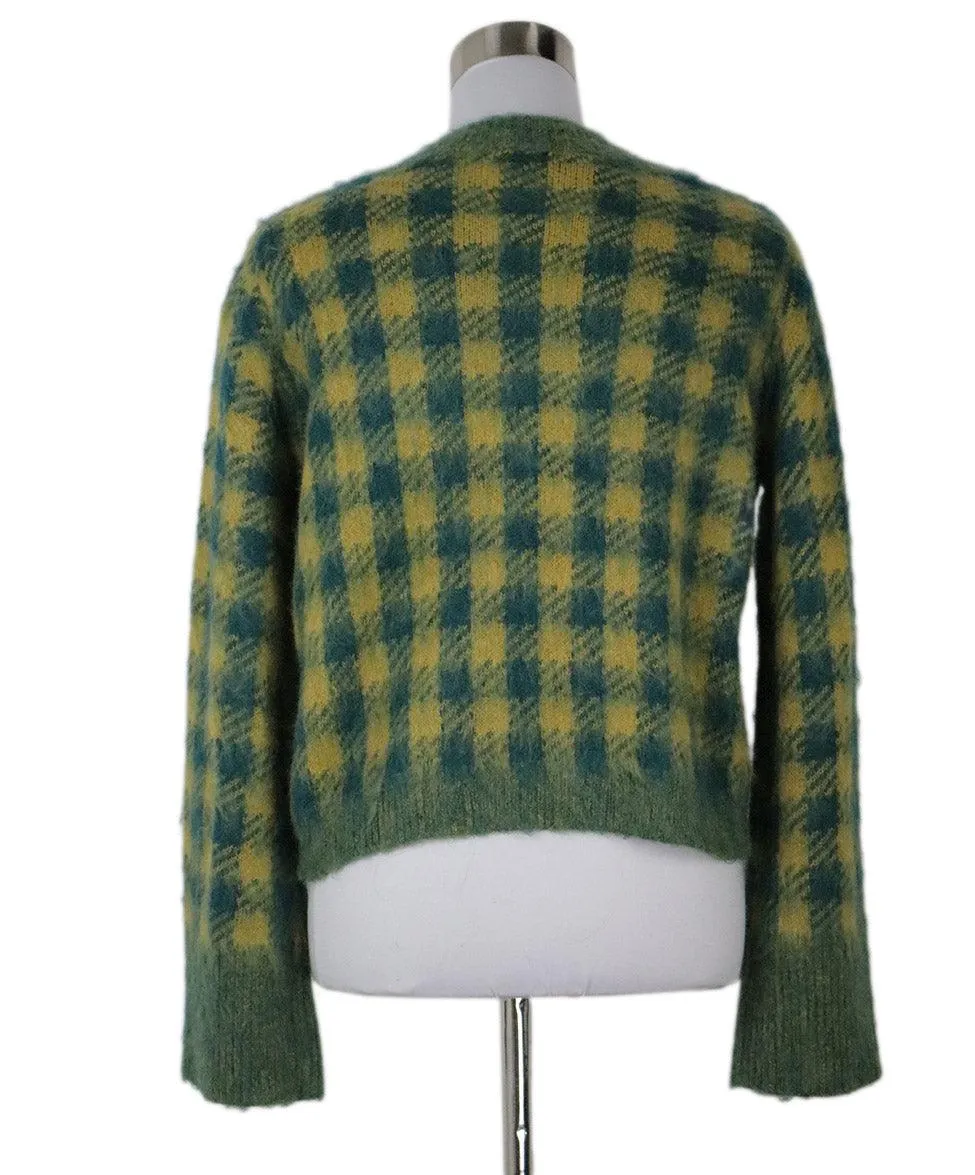 Sea Green Houndstooth Mohair Sweater sz 2