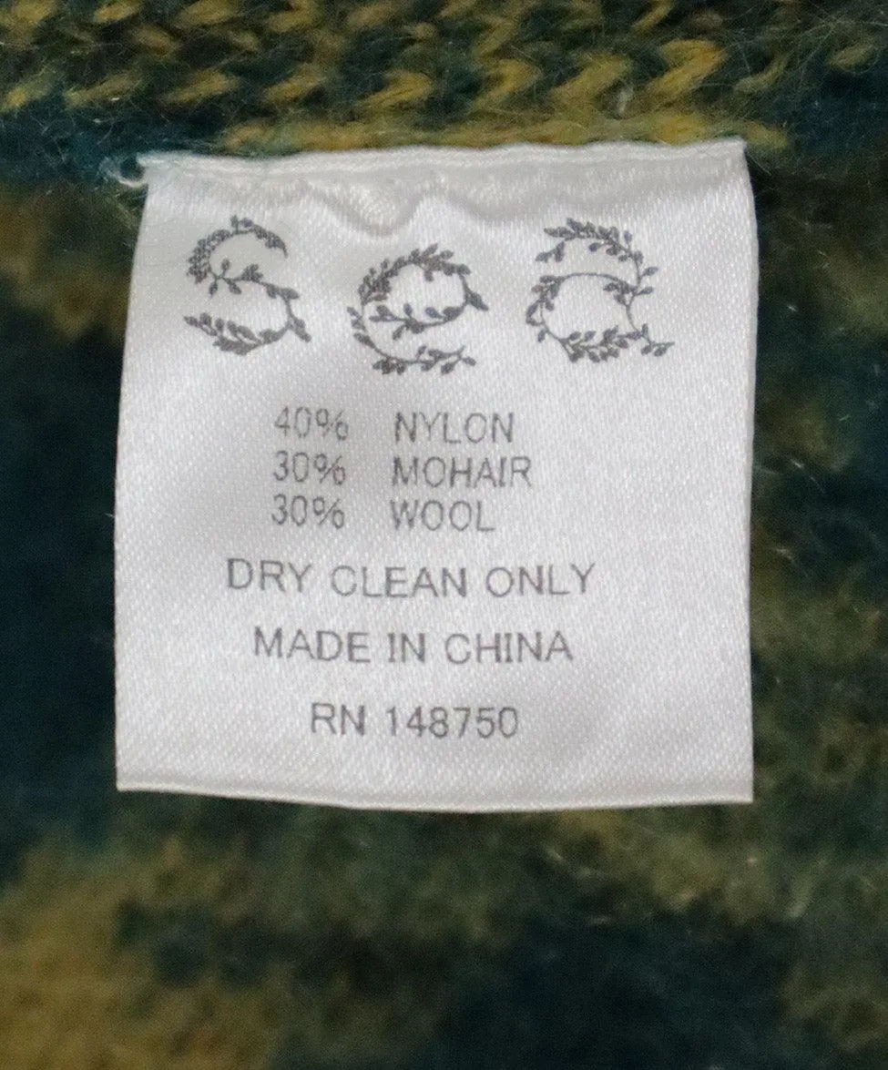 Sea Green Houndstooth Mohair Sweater sz 2