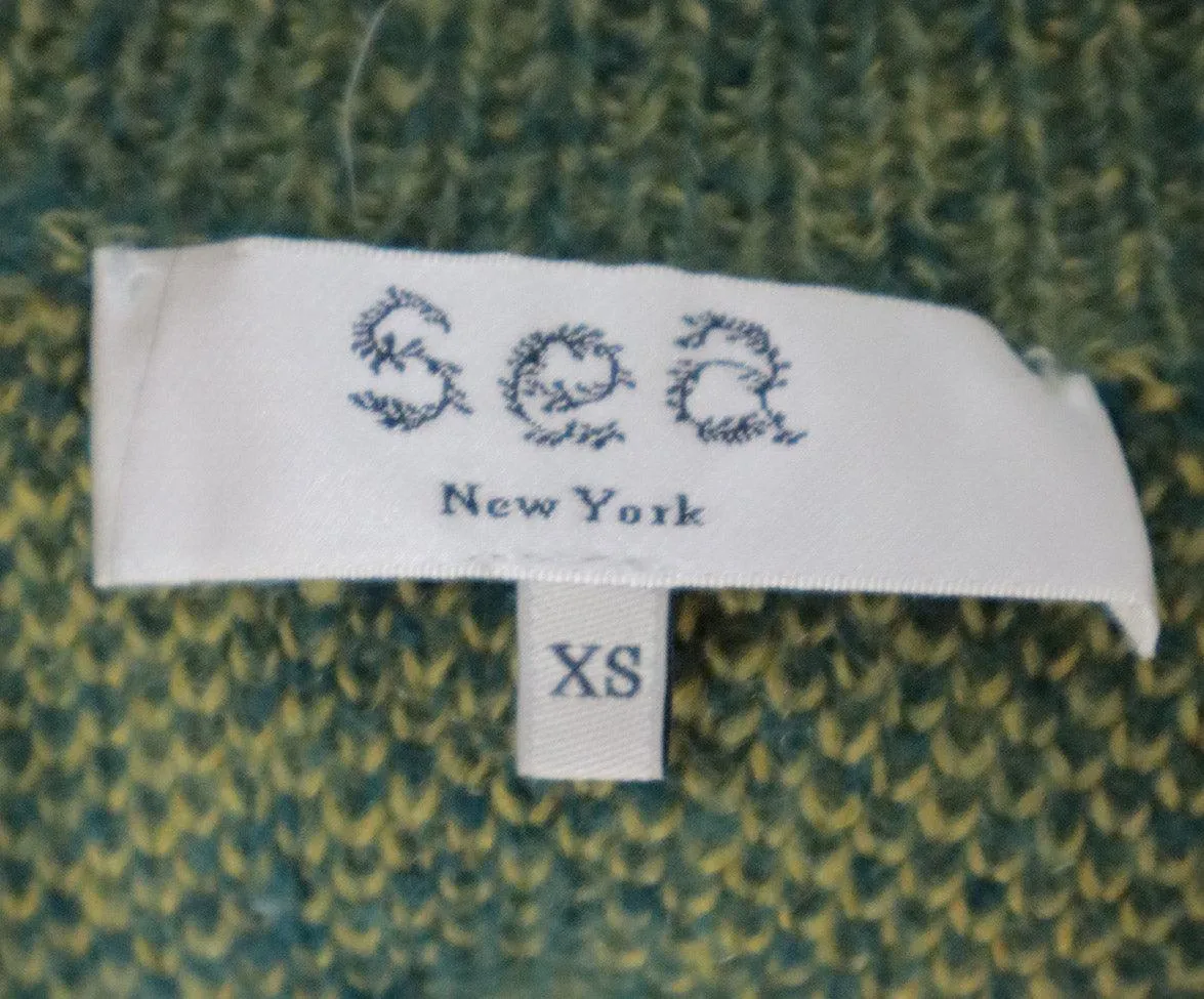 Sea Green Houndstooth Mohair Sweater sz 2