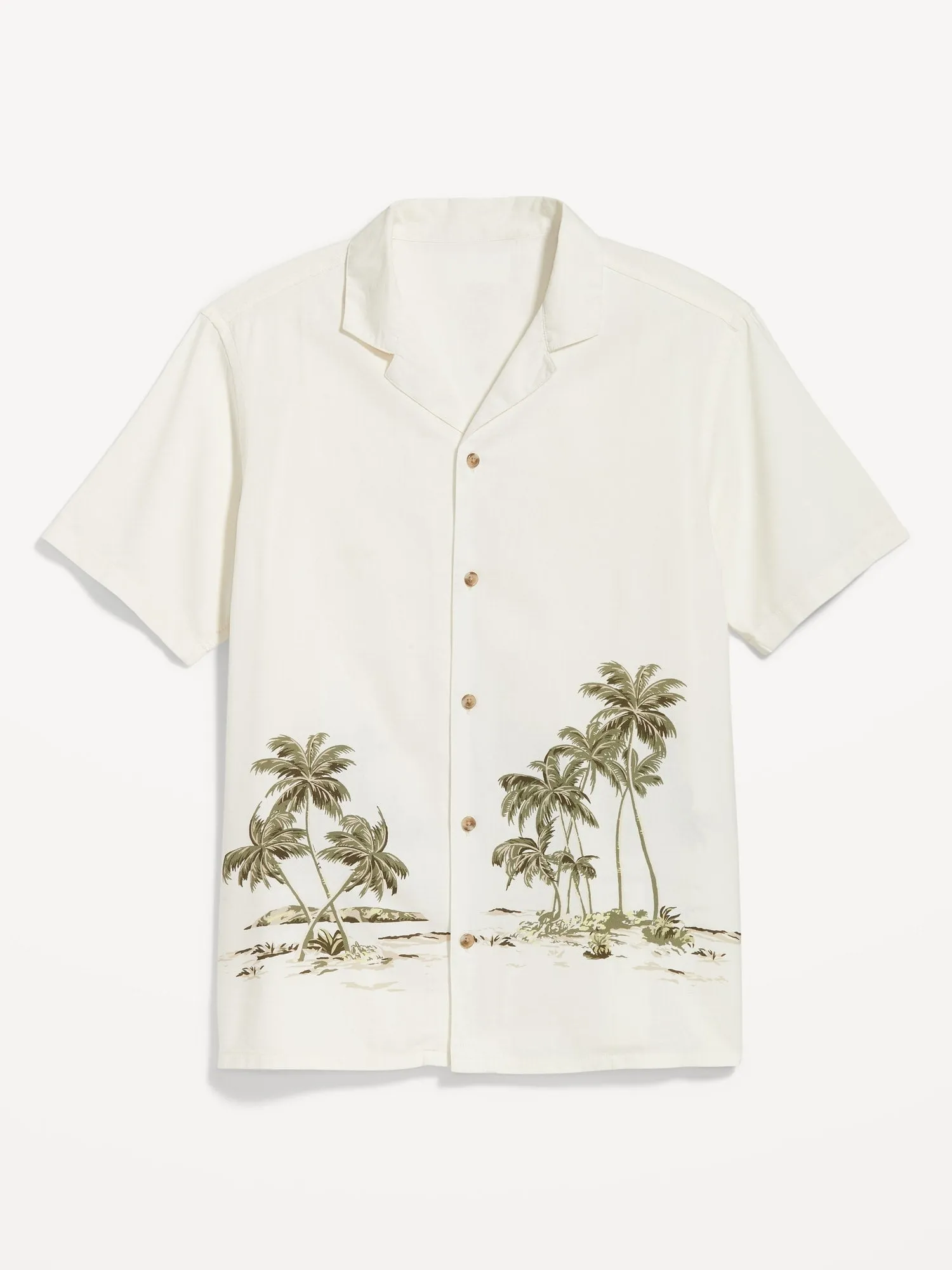 Short-Sleeve Printed Camp Shirt for Men