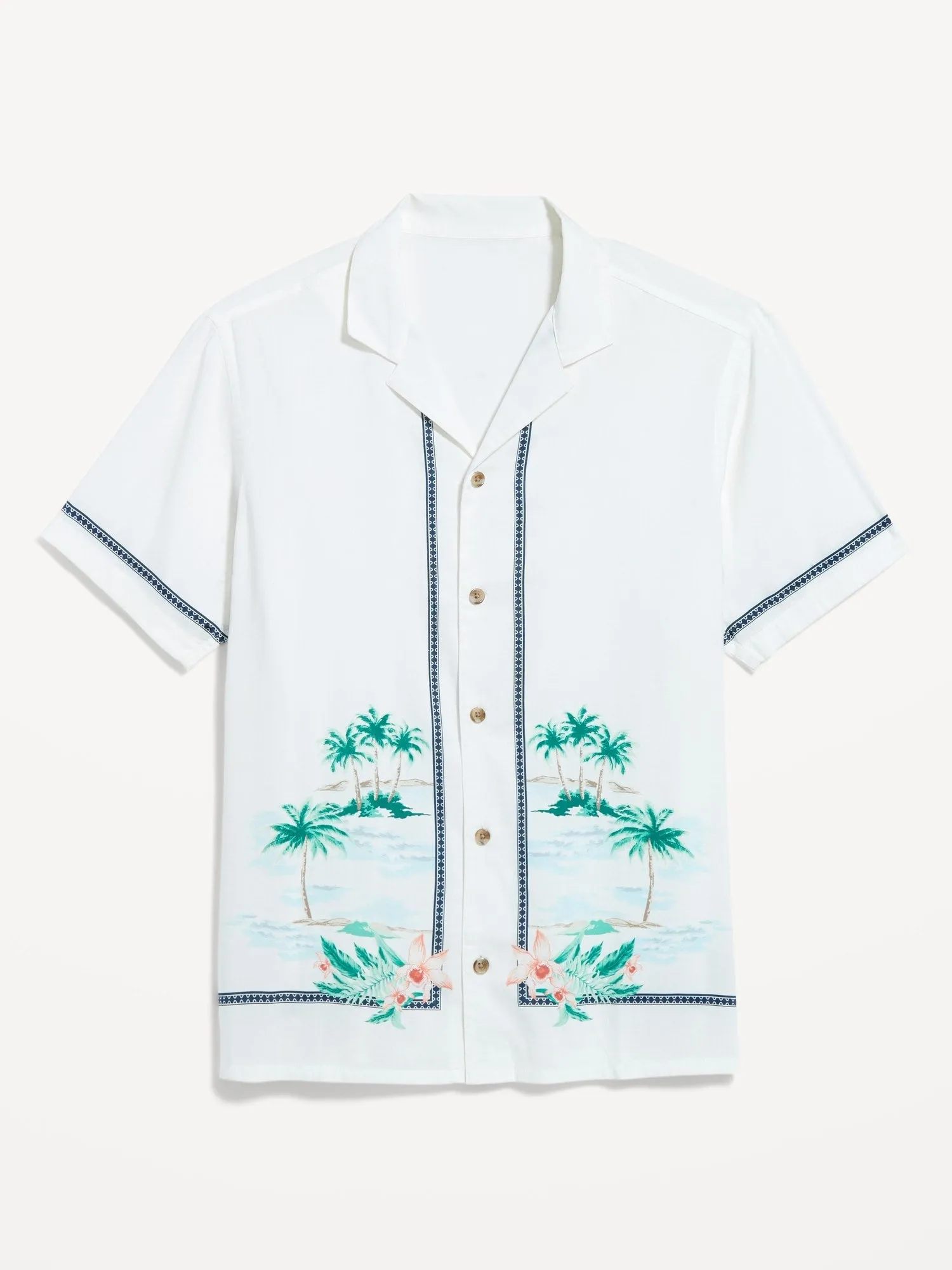 Short-Sleeve Printed Camp Shirt