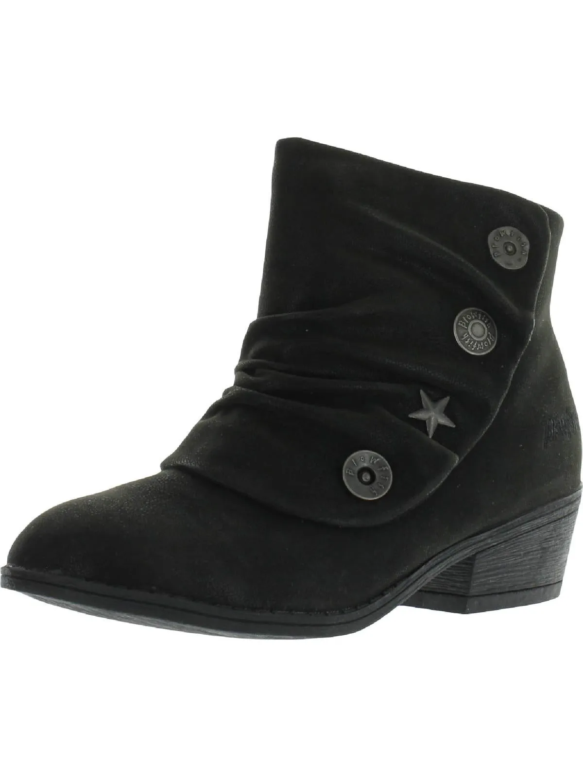 Siggy Girls Block Heel Zipper Ankle Boots