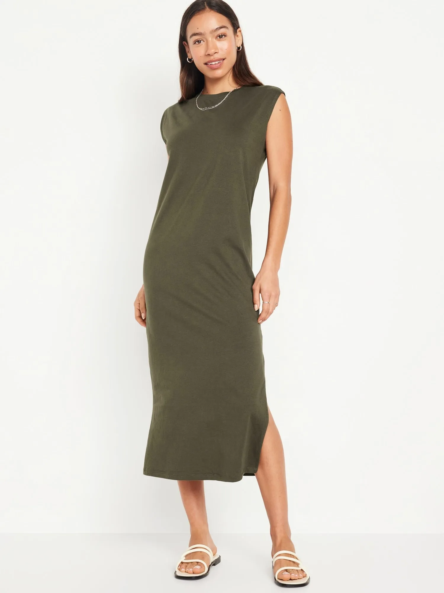 Sleeveless Maxi Column Dress for Women