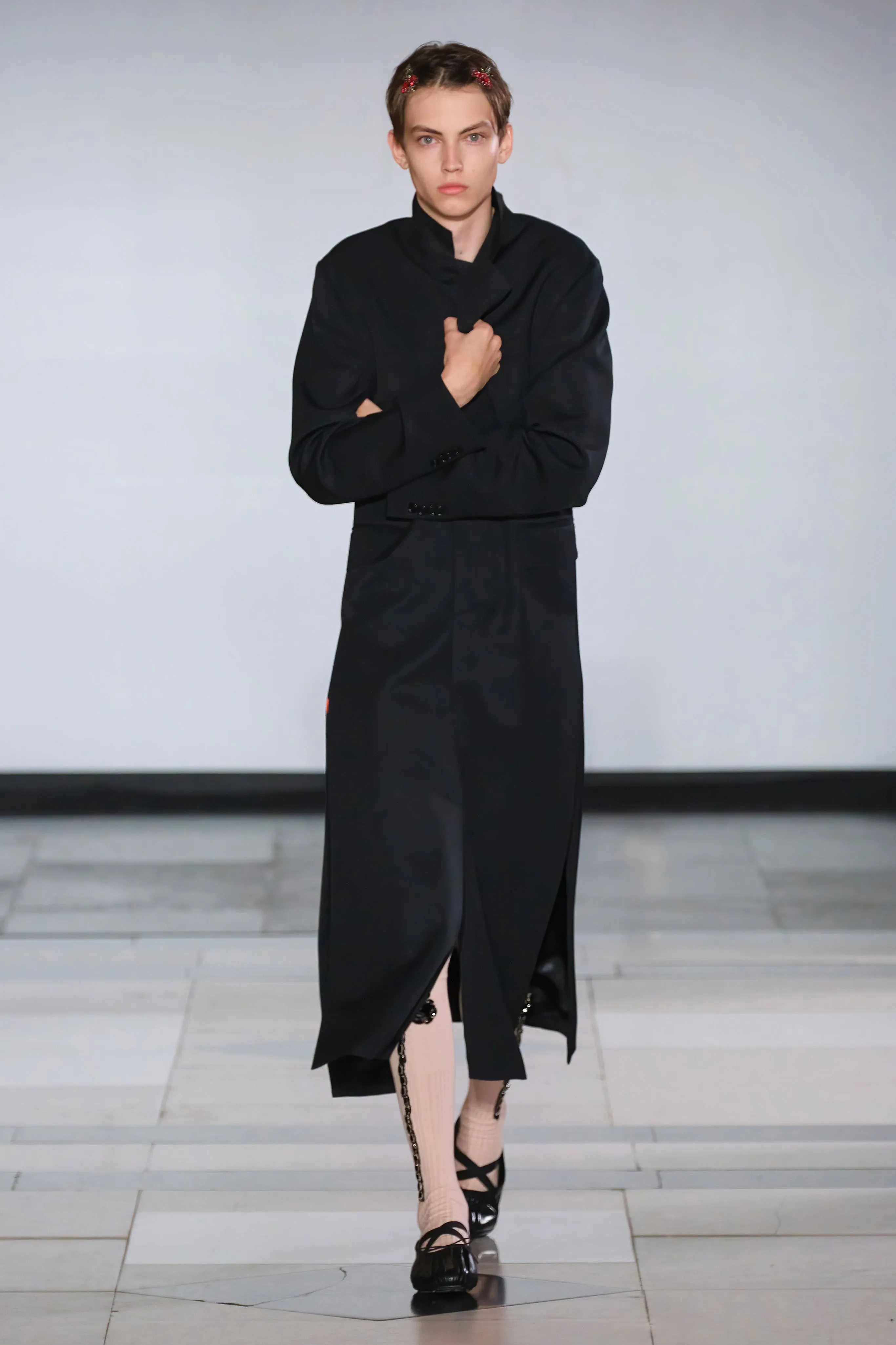 Slit Detail Long Coat