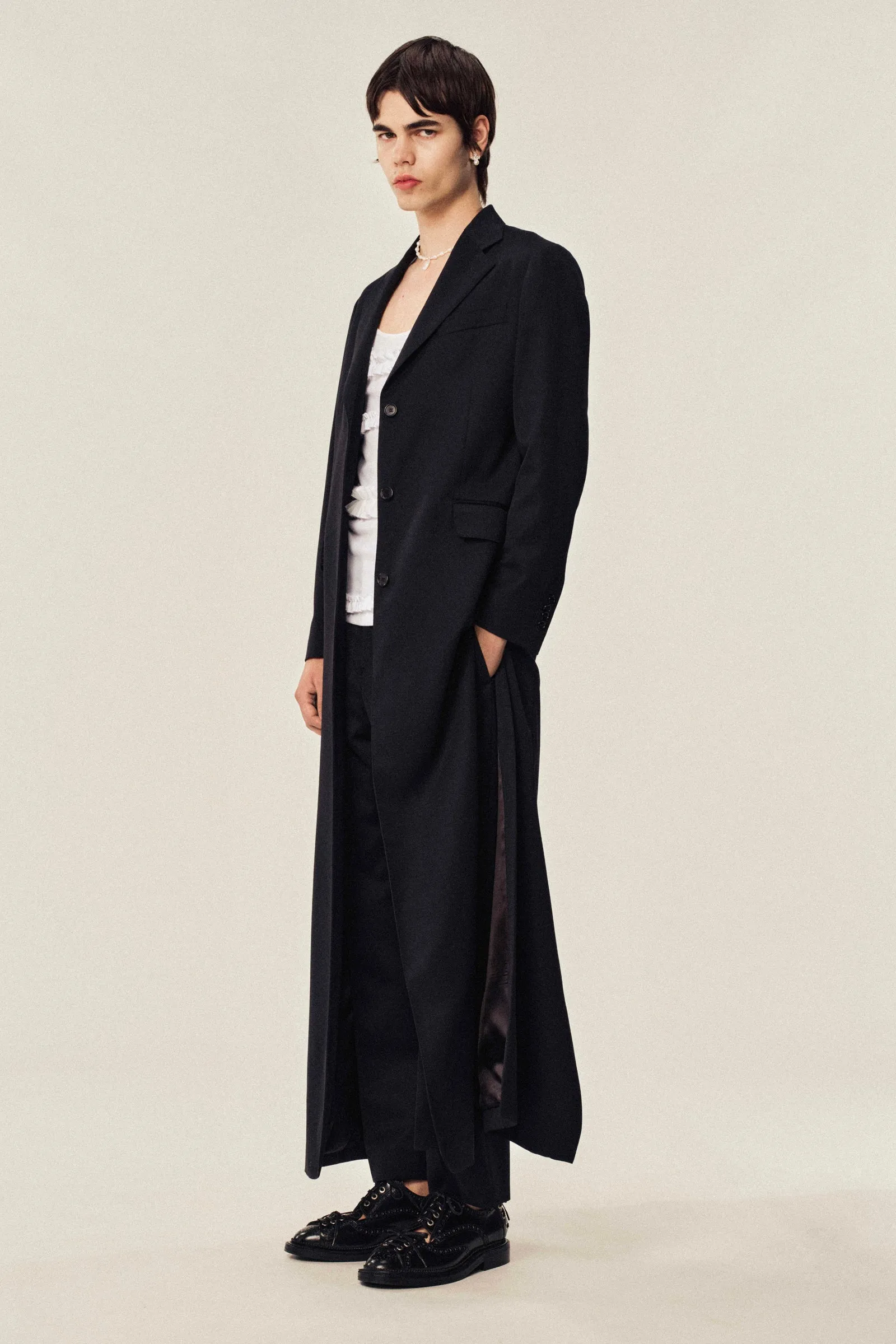 Slit Detail Long Coat
