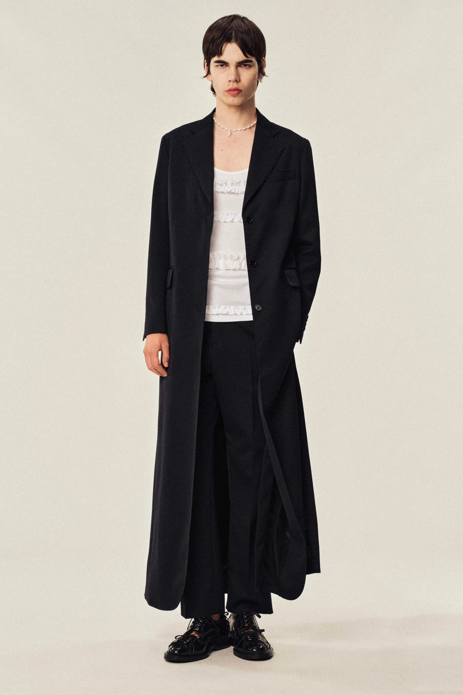 Slit Detail Long Coat