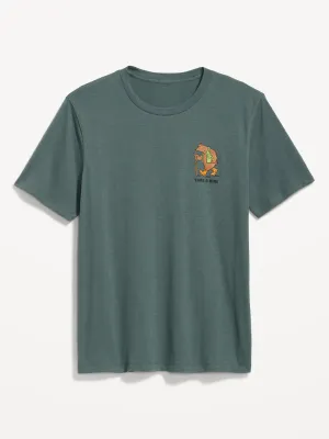 Soft-Washed Logo Graphic T-Shirt for Men