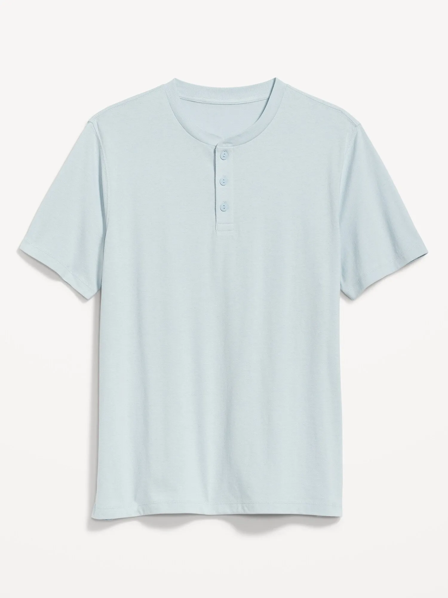 Soft-Washed Short-Sleeve Henley T-Shirt for Men
