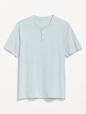 Soft-Washed Short-Sleeve Henley T-Shirt for Men