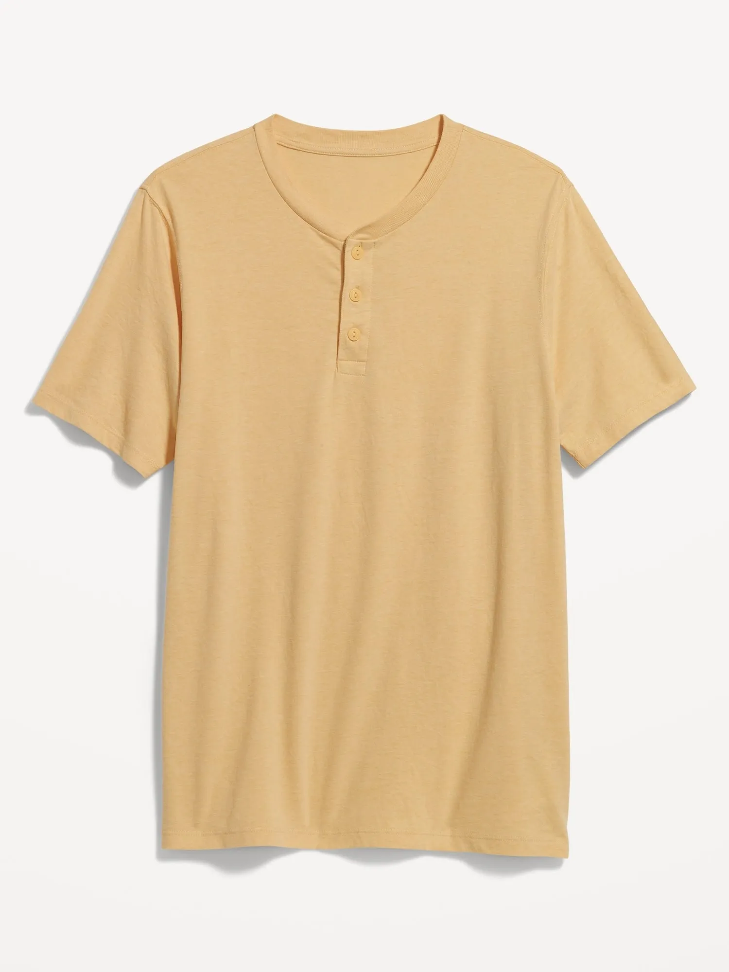 Soft-Washed Short-Sleeve Henley T-Shirt For Men
