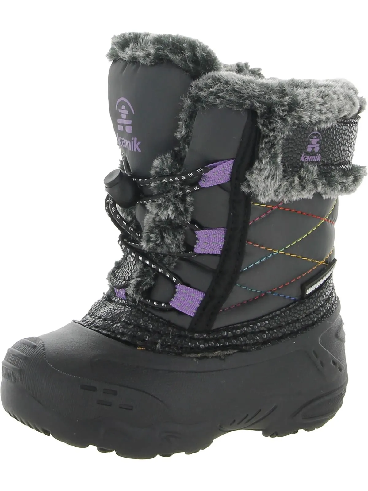Star 2 T Girls Cold Weather Faux Fur Lined Winter & Snow Boots
