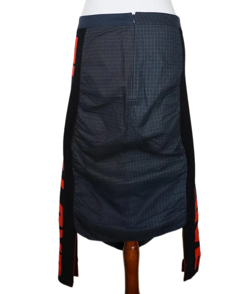Stella McCartney Blue Plaid Cotton Skirt sz 8