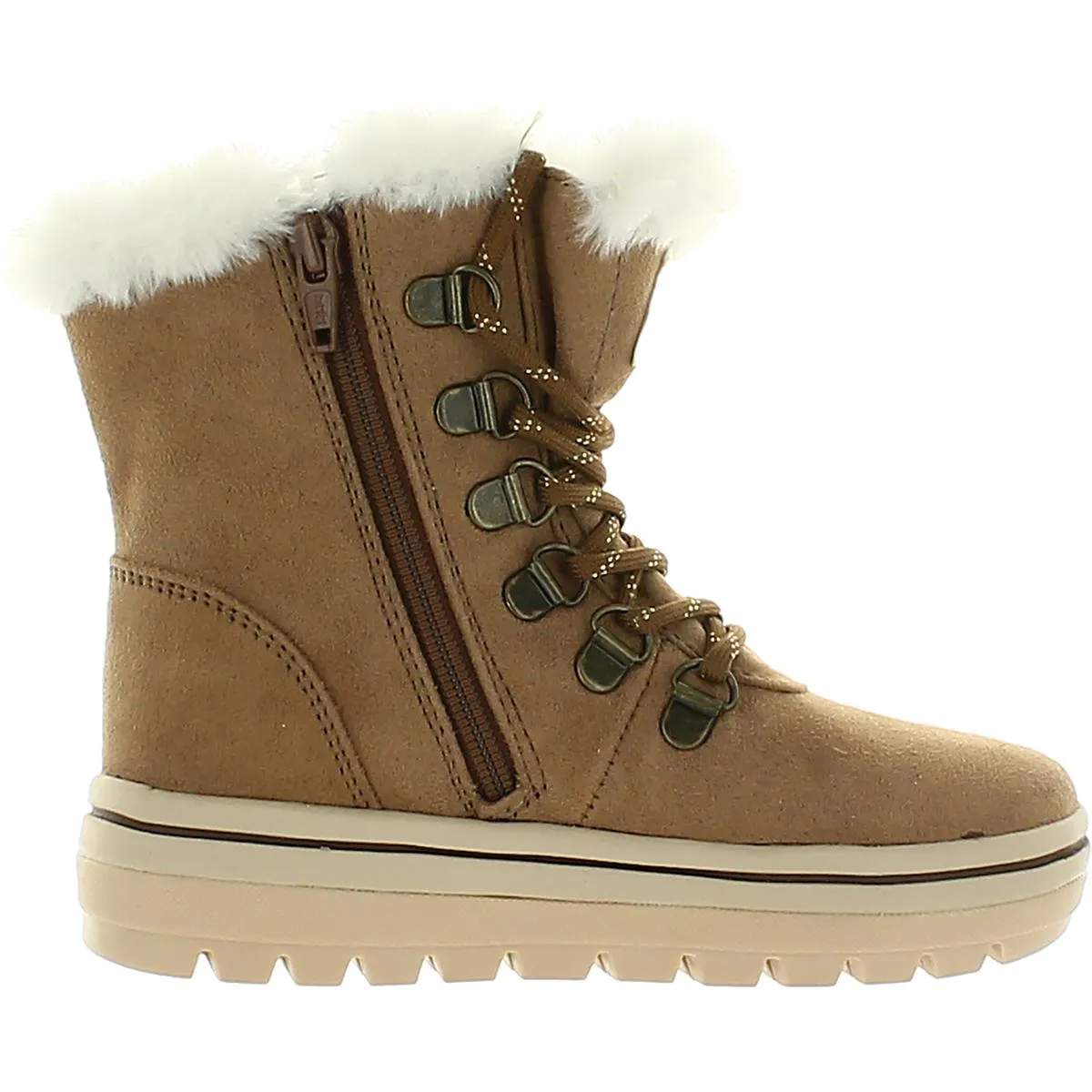Street Cleats 2 - Snowslide Girls Faux Fur Lined Winter Mid-Calf Boots